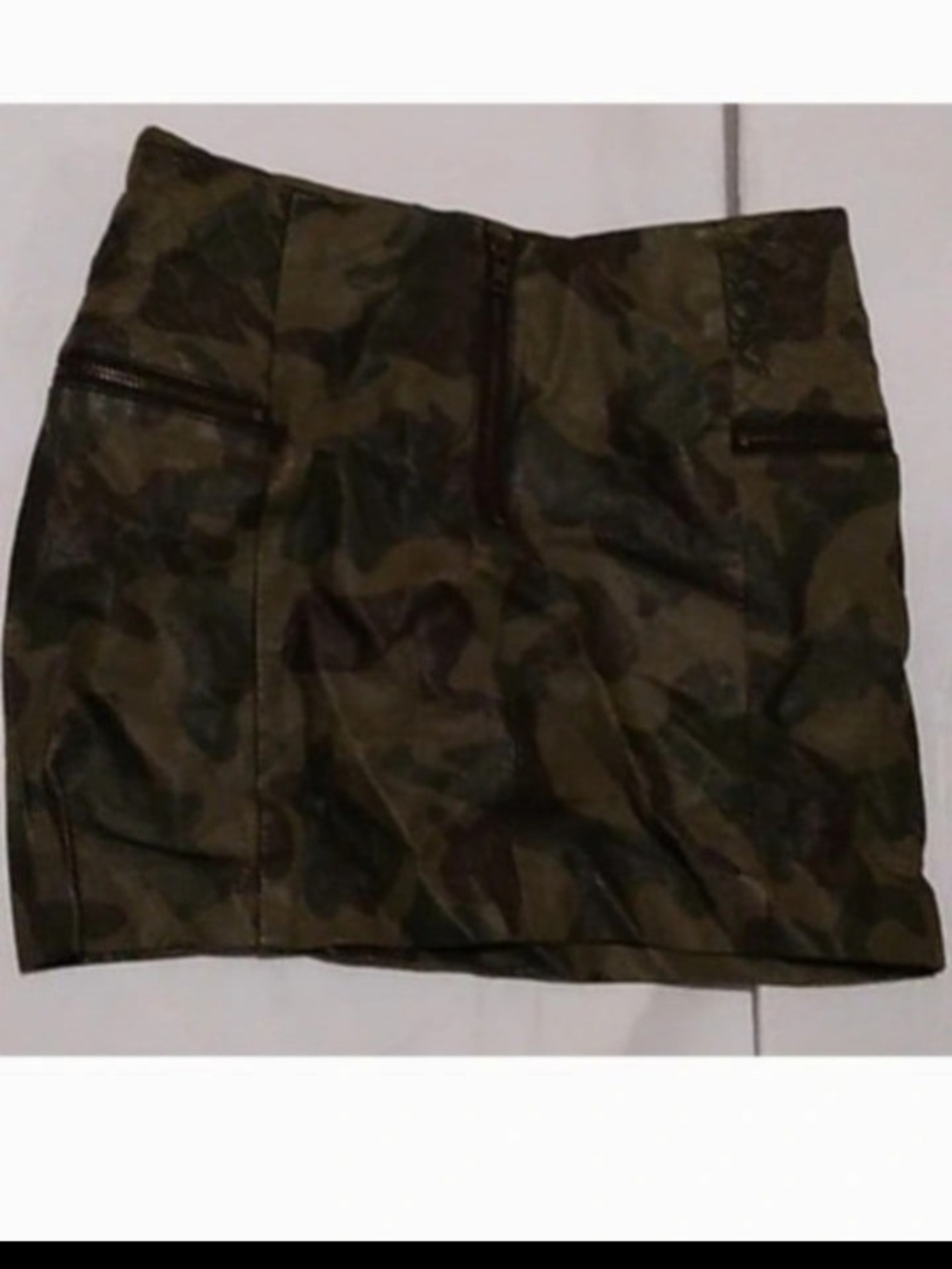 Sam Edelman Camo Mini Skirt - Olive & Dark Green
